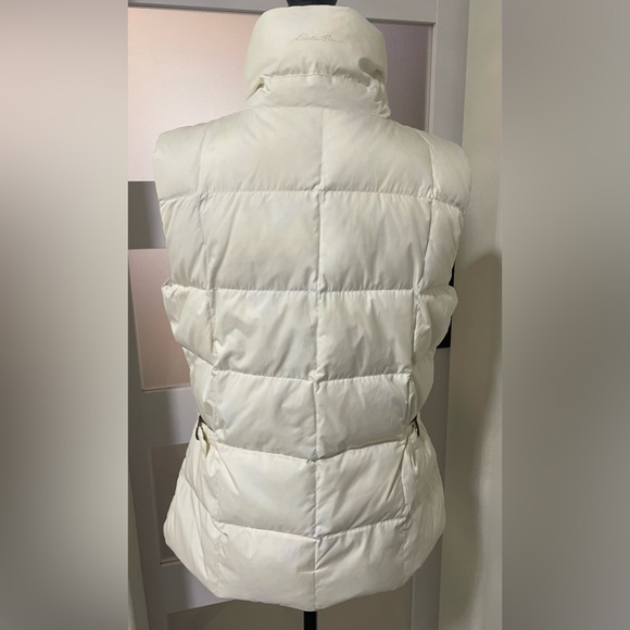 🍂Eddie Bauer Women's cream EB 700 Goose Down Puffer Vest - Picture 3 of 15